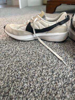 Nike Women’s Cream and Black Retro Runner Sneakers